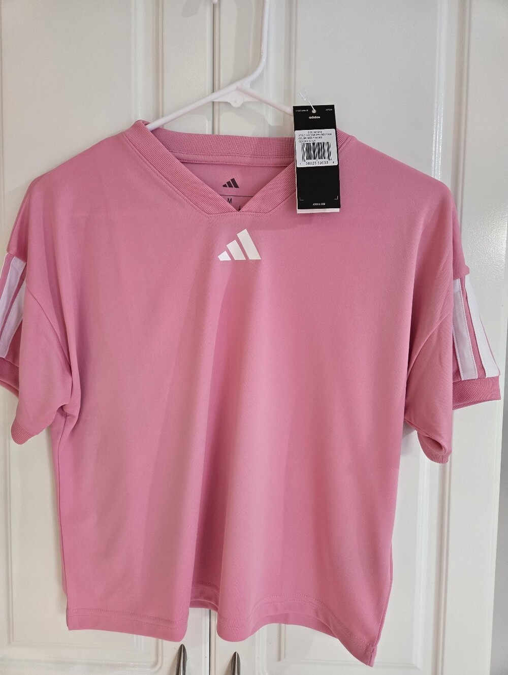 Adidas Kids' Short-sleeve Jersey Top Size Medium 10/12 Big Kid (Girls)